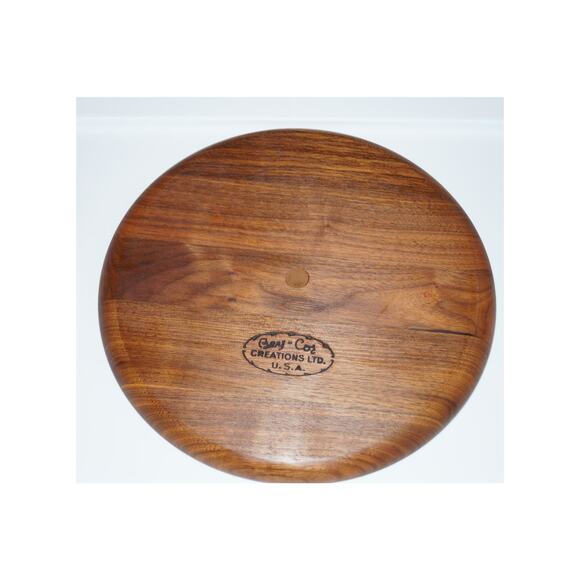 Bey-Cor Creations LTD MCM Daisy Teak Wood Server - Picture 2 of 4